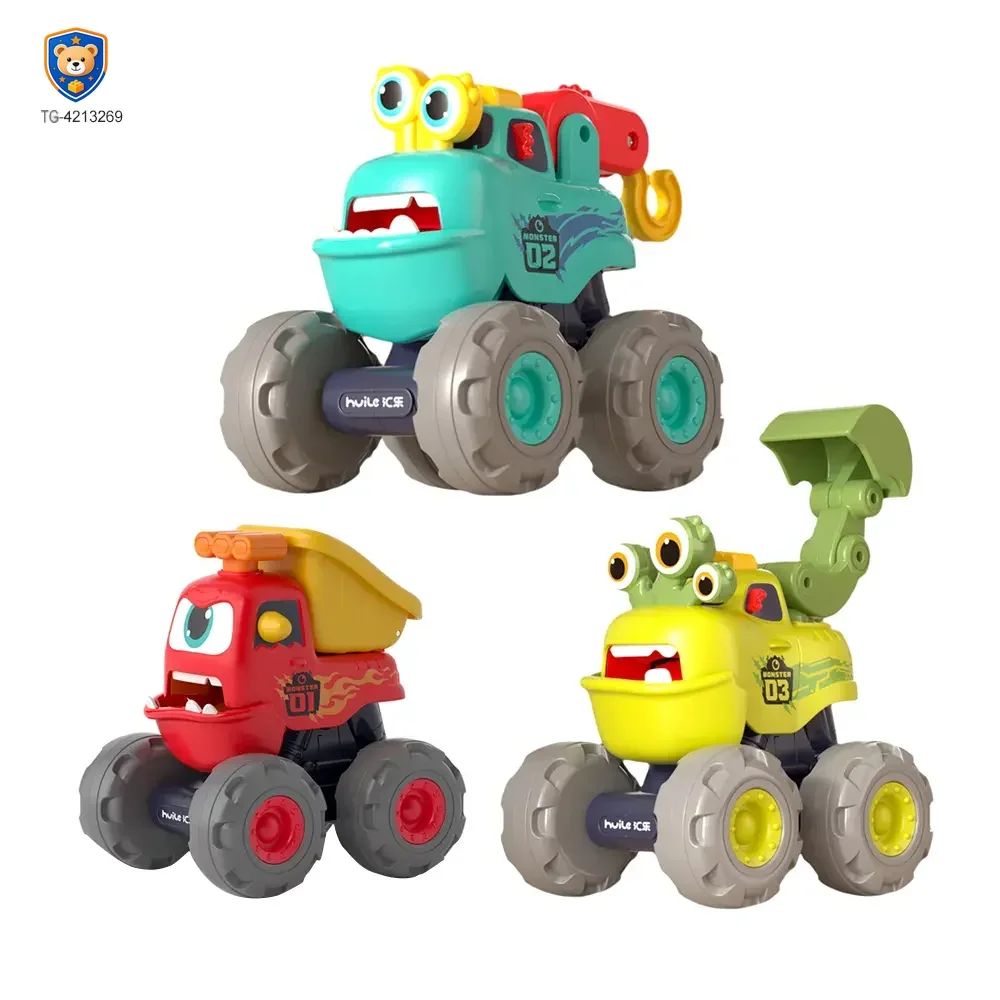 Pull Back Monster Car Toy, Fun Monster Construction Truck — product view 9