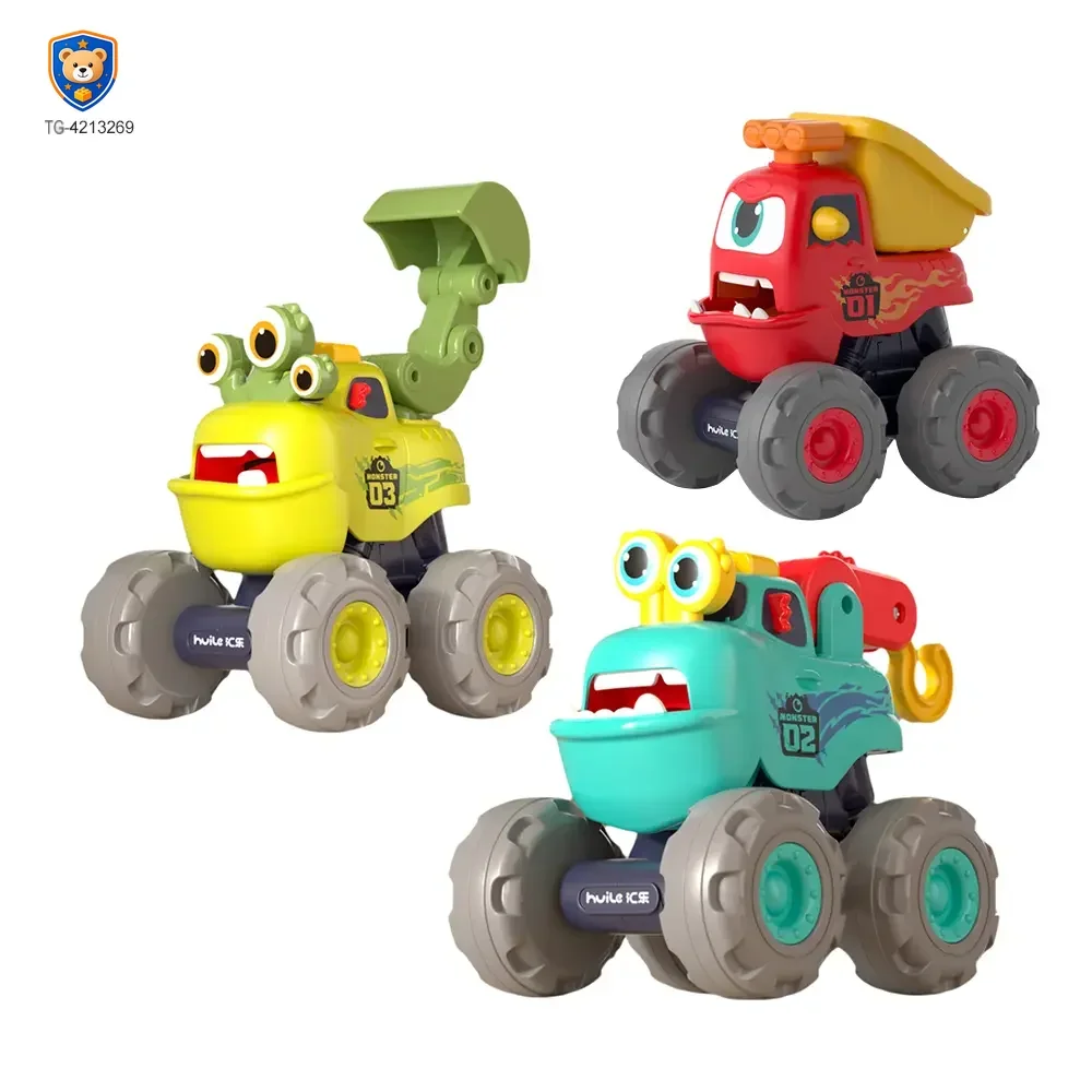 Pull Back Monster Car Toy, Fun Monster Construction Truck — product view 10