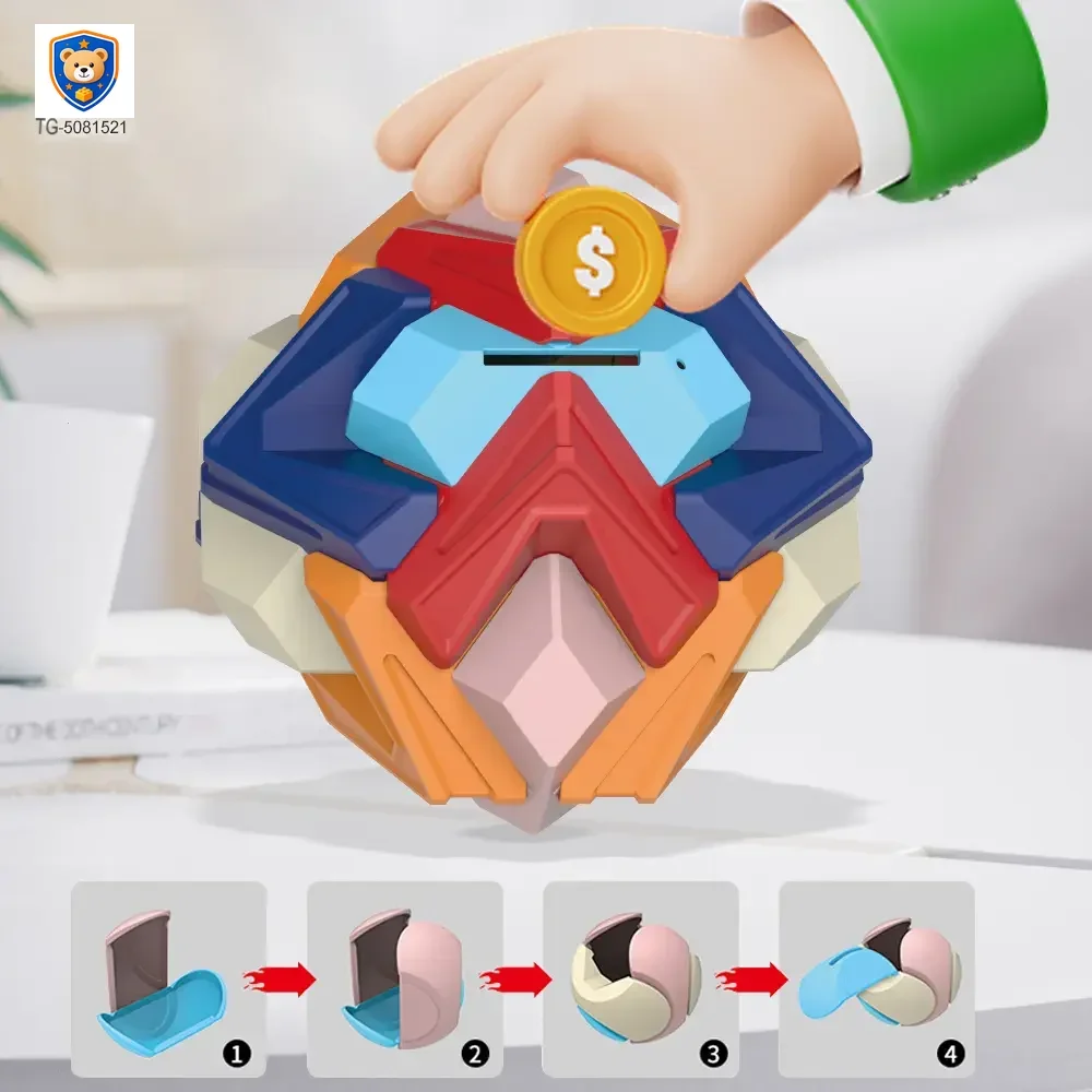 3D Puzzle Ball Piggy Bank Toy — product view 2