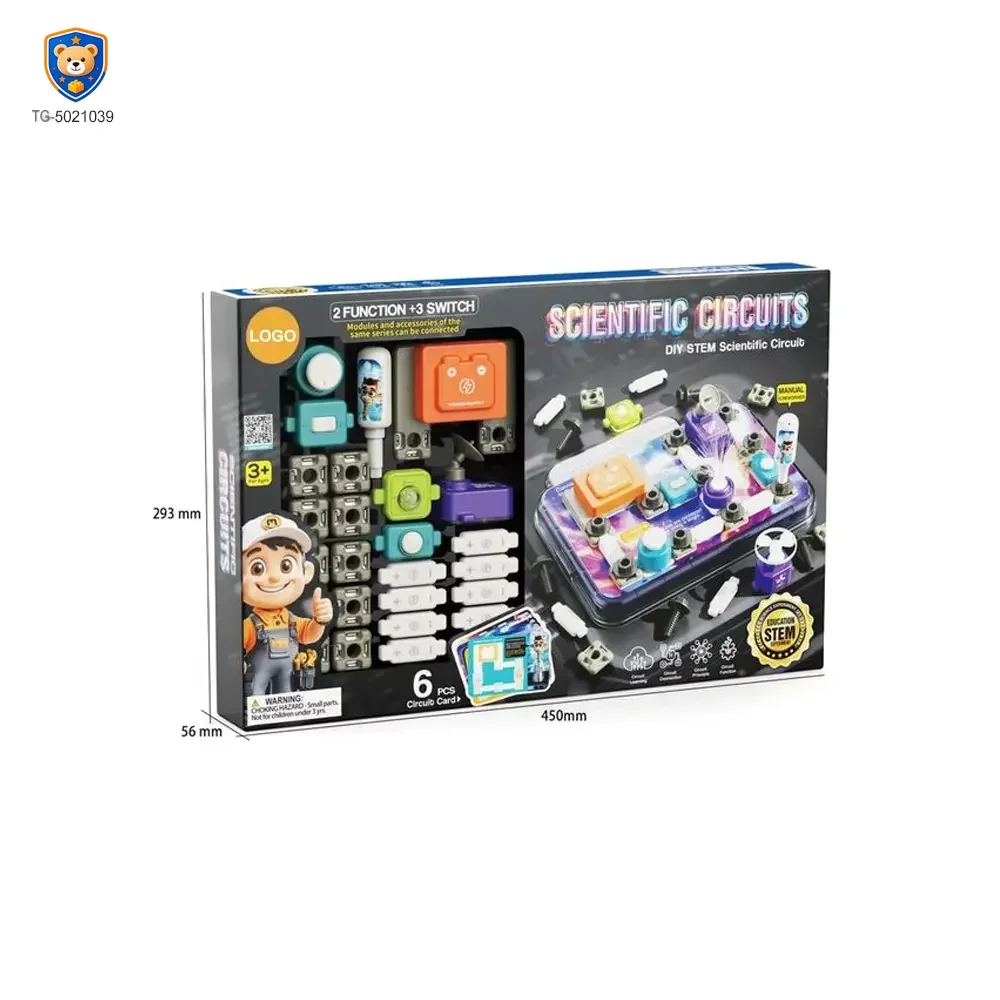 Science Toy Set, DIY Scientific Circuits Set, 45 Pieces, 6 Cards — product view 5