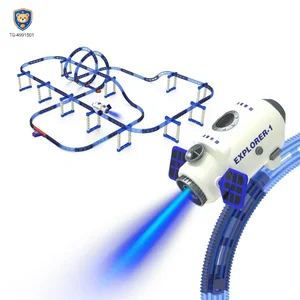 Plastic Space Theme Assemble Building Block Electric Track Toy Set