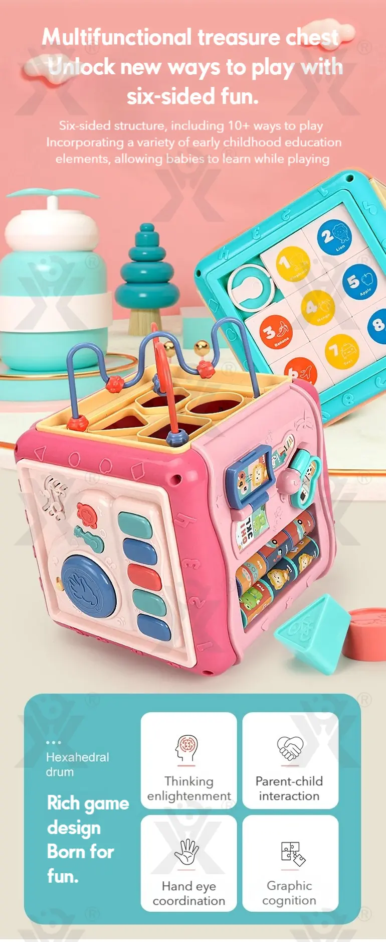 Baby Activity Cube Shape Sorting Activity Center (TG1673150) — product detail panel 1