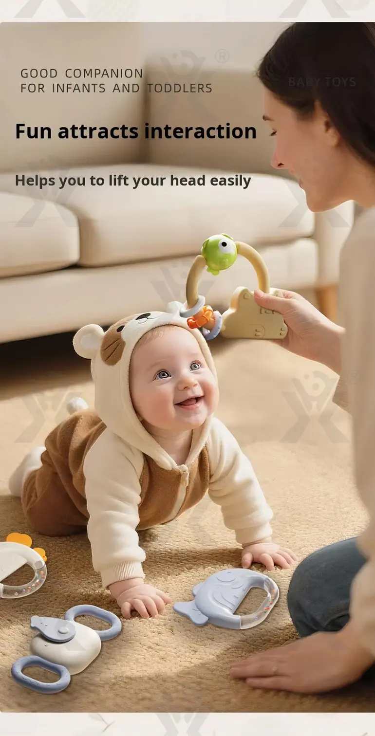 Baby Rattles Teethers Set with Storage Box, Infant Sensory Toys-toys for babies 6-12 months (TG5105663) — product detail panel 8