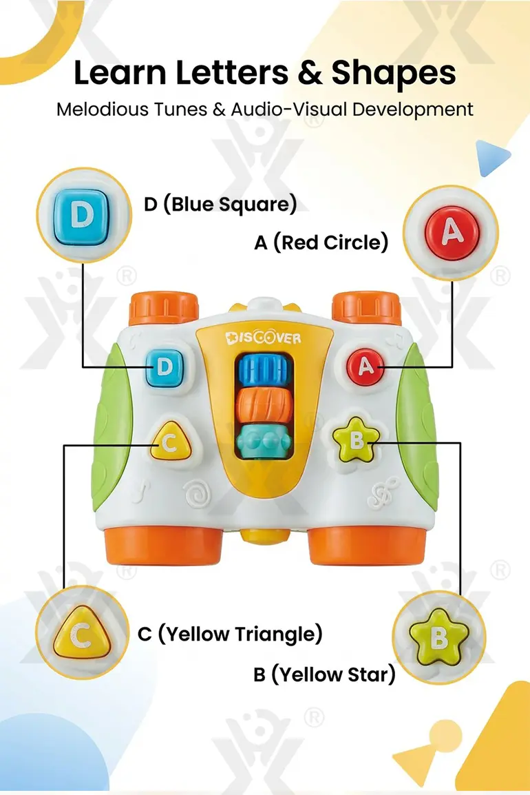 Baby Telescope Toy With Sound & Light, Toddler Interactive Learning Binoculars- Educational Toddler Toys (TG4143340) — product detail panel 3