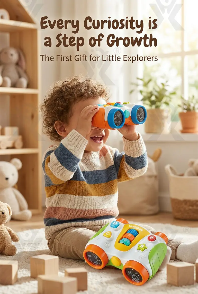 Baby Telescope Toy With Sound & Light, Toddler Interactive Learning Binoculars- Educational Toddler Toys (TG4143340) — product detail panel 6