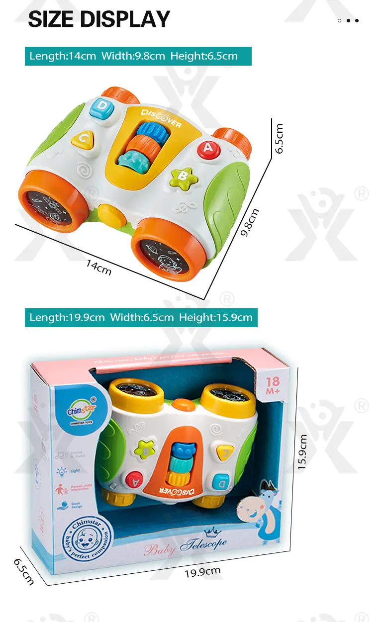 Baby Telescope Toy With Sound & Light, Toddler Interactive Learning Binoculars- Educational Toddler Toys (TG4143340) — product detail panel 8