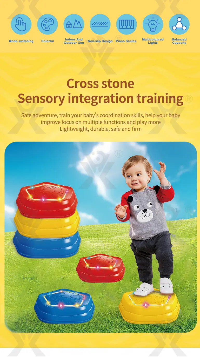 Balance Sensory Stepping Stones Indoor Outdoor Play With Light & Music-Baby Toys Wholesale (TG5050908) — product detail panel 2