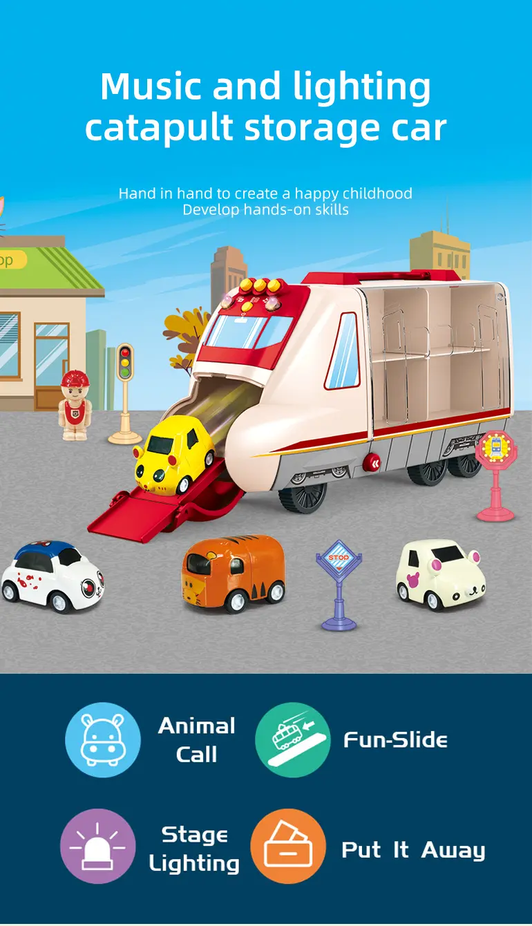 Carrier Vehicles Toy, Multifunctional Buttons, Colorful Music and Lighting (TG4351714) — product detail panel 1