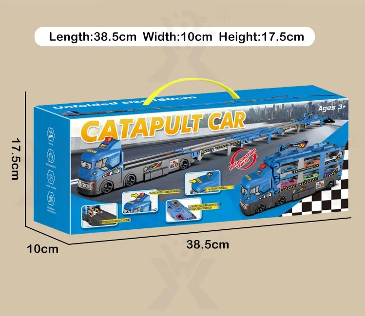 Carrier Truck Race Track Toddler Toys, Transport Truck Car Toy Foldable Track for Kids (TG4382419) — product detail panel 10