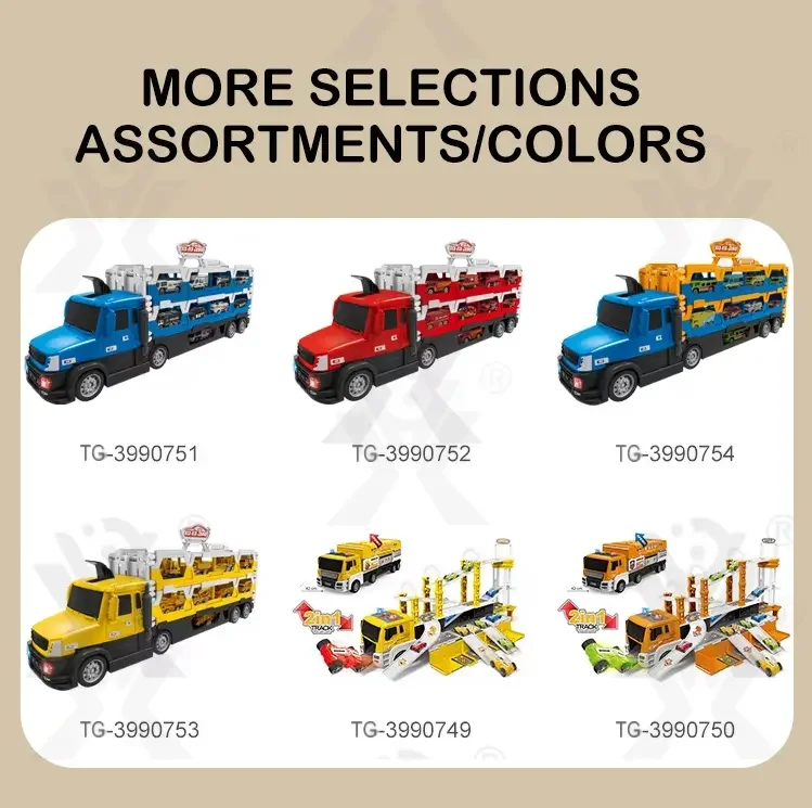 Carrier Truck Race Track Toddler Toys, Transport Truck Car Toy Foldable Track for Kids (TG4382419) — product detail panel 8