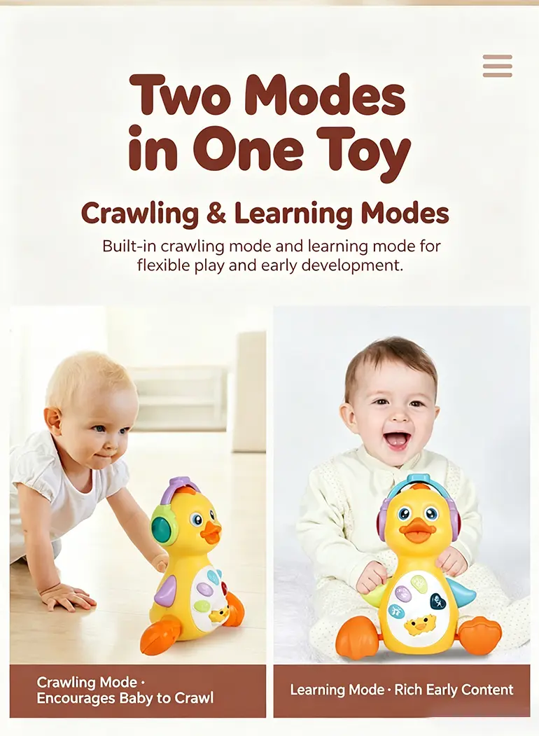 Interactive Dancing Duck Toy, Dual Modes (TG2327633) — product detail panel 3