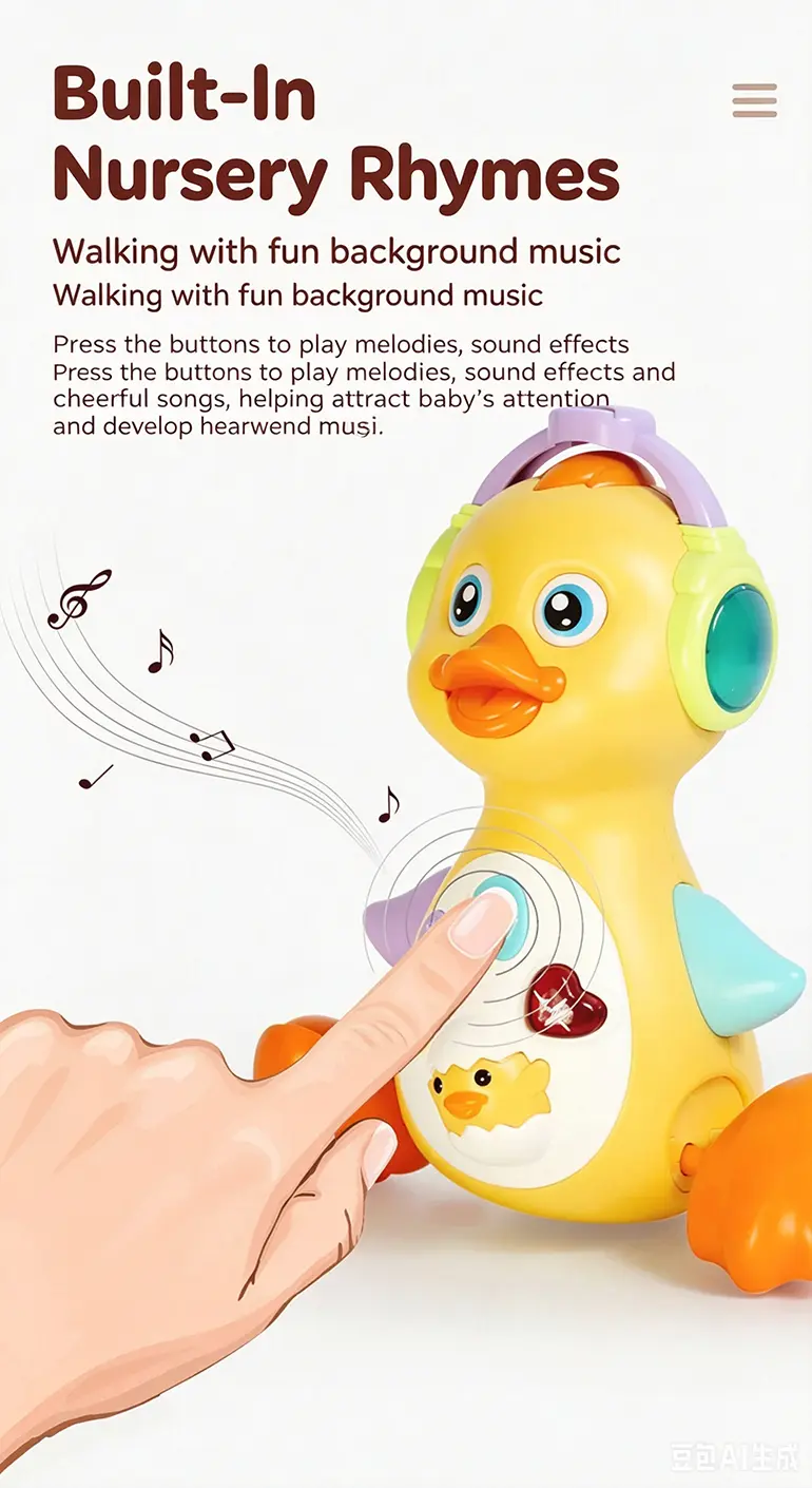 Interactive Dancing Duck Toy, Dual Modes (TG2327633) — product detail panel 7