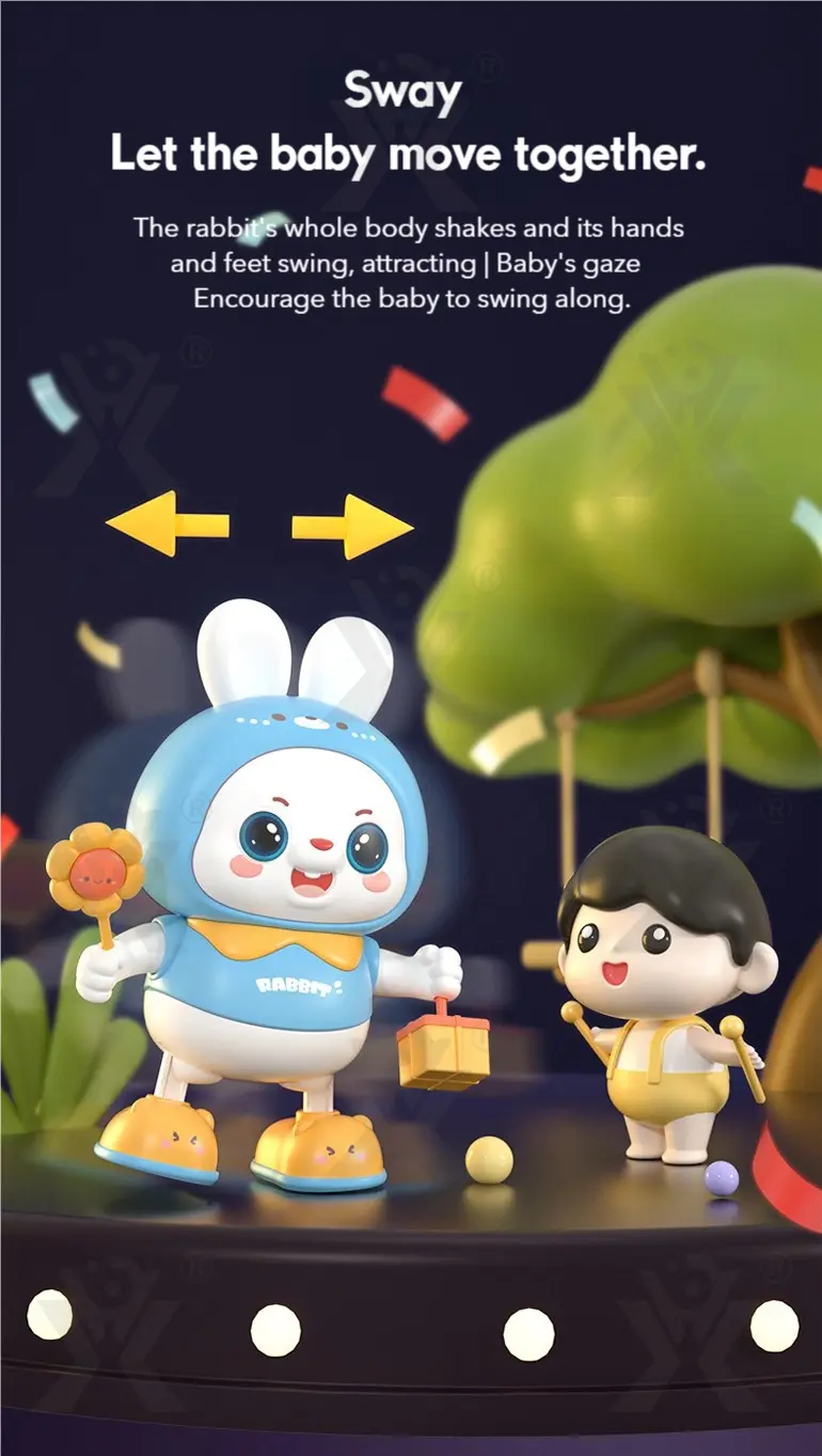 Dancing Rabbit Toy for Kids with Dynamic Music & Cool Lights (TG4481273) — product detail panel 6