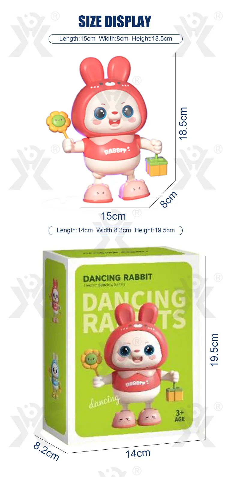 Dancing Rabbit Toy for Kids with Dynamic Music & Cool Lights (TG4481273) — product detail panel 9