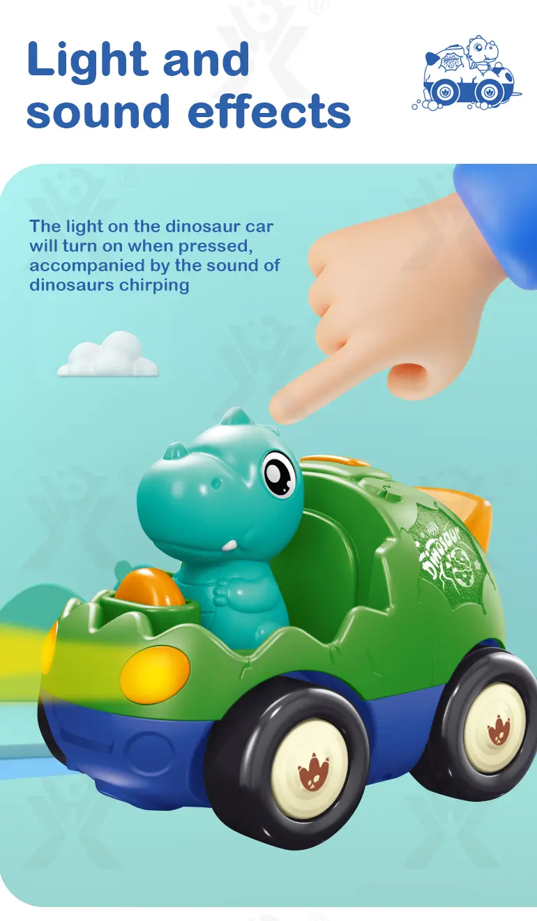 Dinosaur RC Cars Toys, with Light and Sound (TG4970679) — product detail panel 5