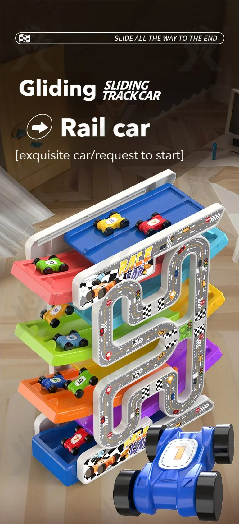 Dual Race Track Car Toy, Bulk Track Toy Supplier (TG4951951) — product detail panel 1