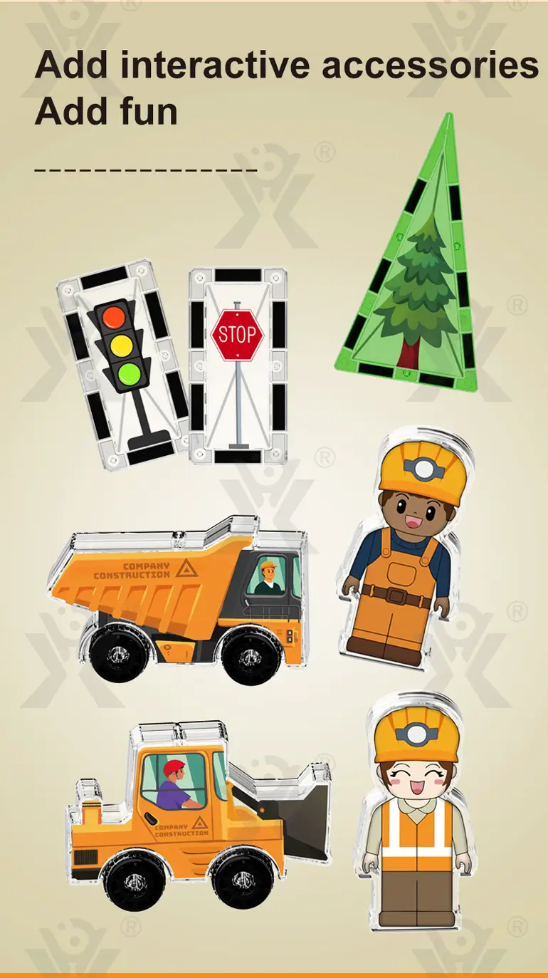 Engineer Magnetic Tile Sets For Kids, STEM Montessori Toy (TG5070933) — product detail panel 4