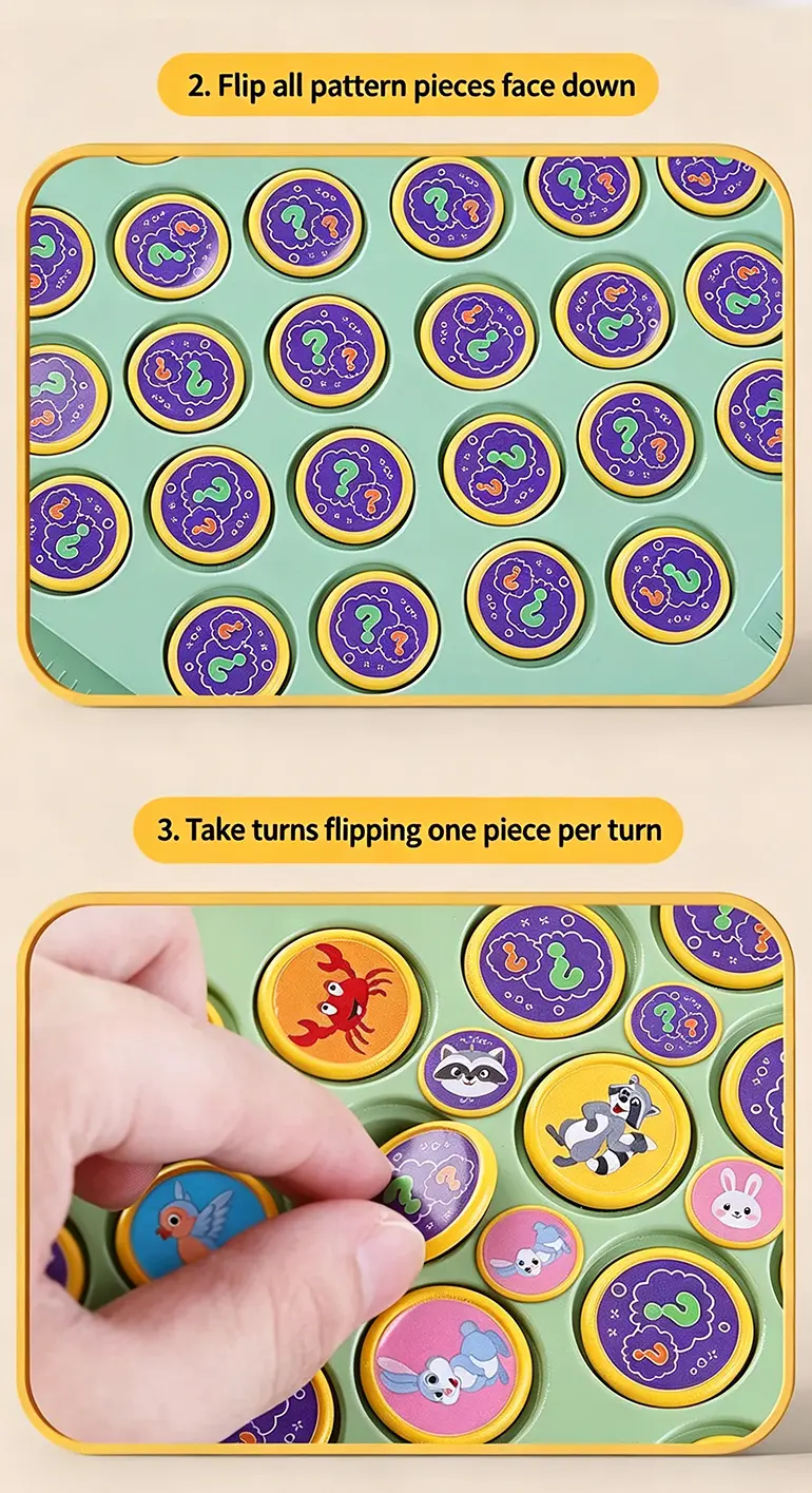 Animal Flip Chess Memory Game, DIY Stickers (TG4876585) — product detail panel 3