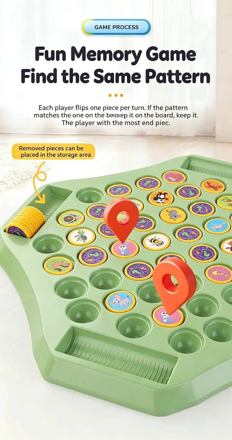 Animal Flip Chess Memory Game, DIY Stickers (TG4876585) — product detail panel 6