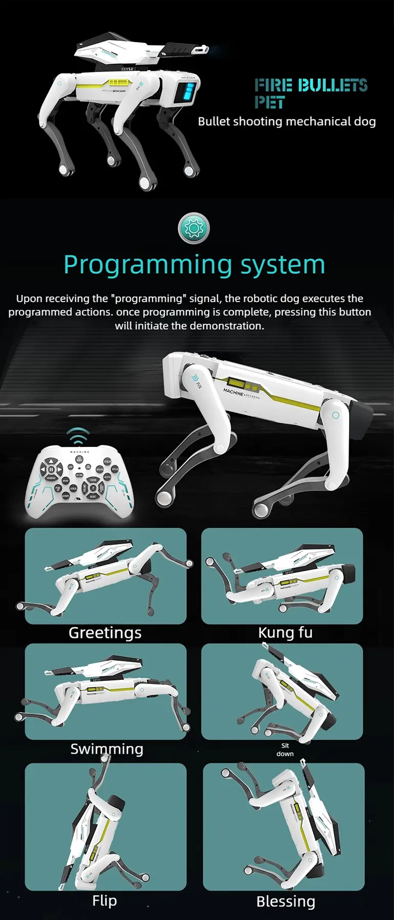 Intelligent Shooting RC Robot Dog (TG5143054) — product detail panel 2