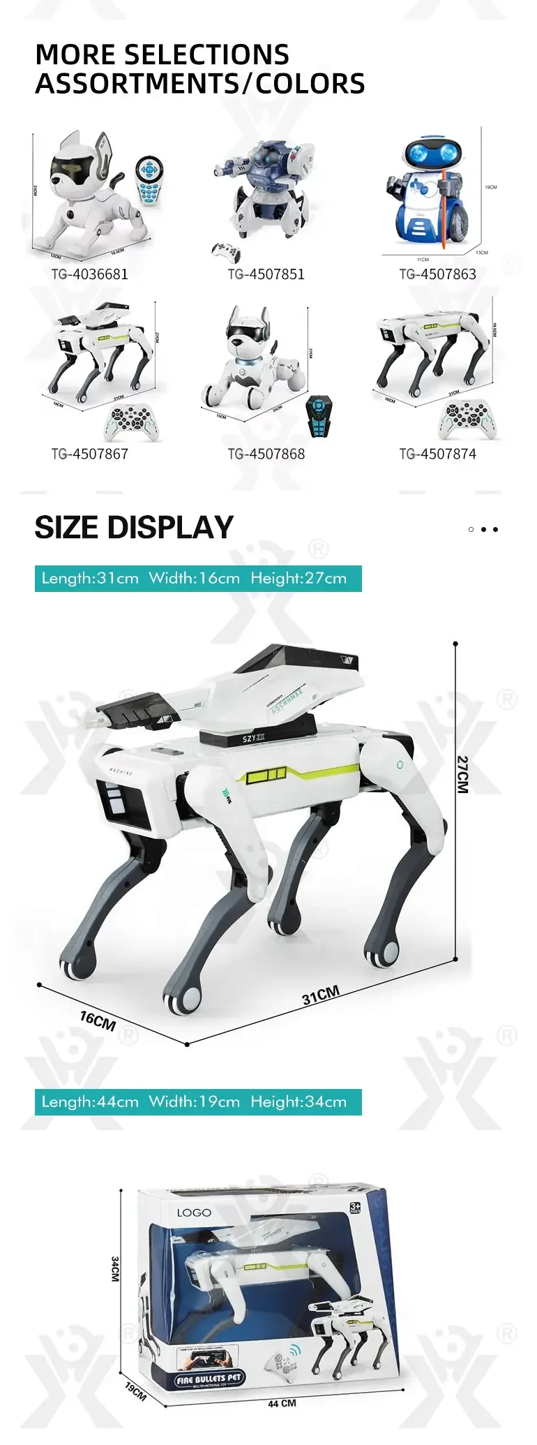 Intelligent Shooting RC Robot Dog (TG5143054) — product detail panel 4
