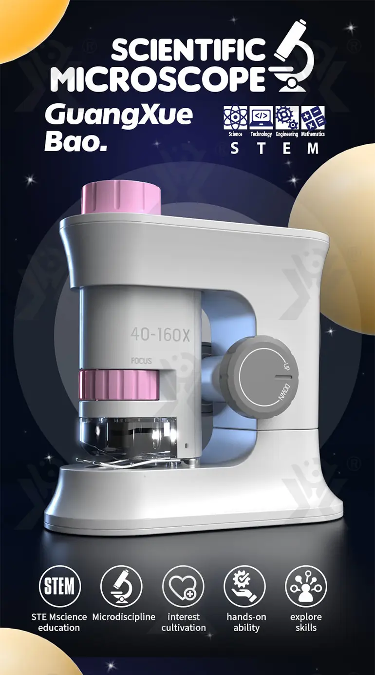 Kids’ Magnetic Microscope Toy, Ultra-High Magnification (TG4025215) — product detail panel 1