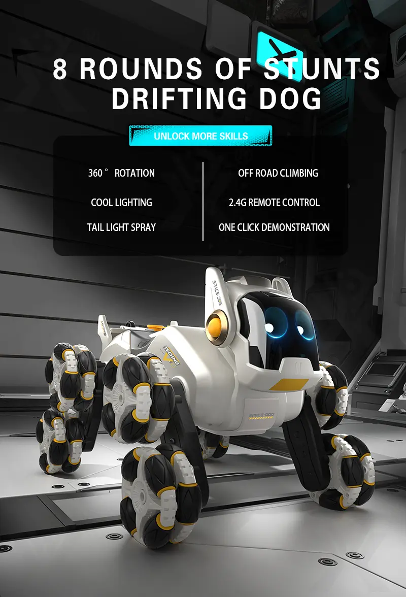 Remote Control 8-Wheel Climbing Mechanical Robot Dog-RC Dog Toy (TG4485719) — product detail panel 1
