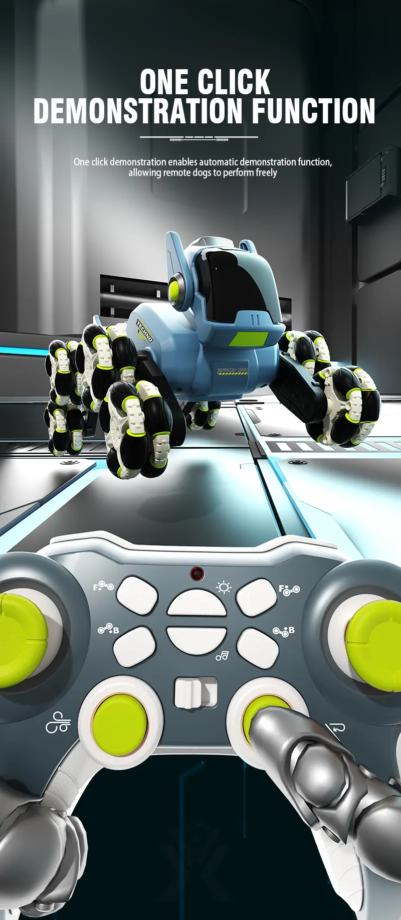 Remote Control 8-Wheel Climbing Mechanical Robot Dog-RC Dog Toy (TG4485719) — product detail panel 10