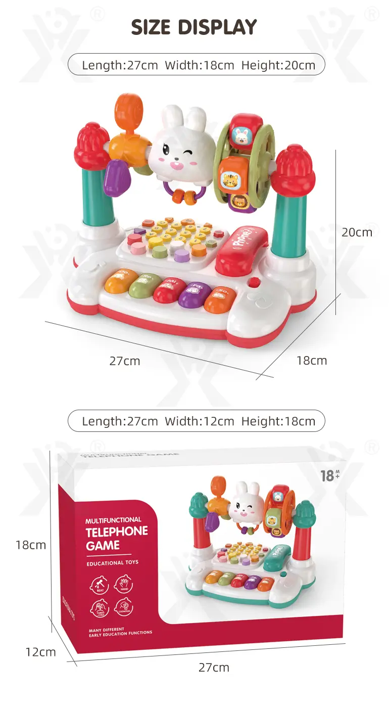 Cartoon Baby Interactive Music Light Keyboard Telephone Toy (TG4360881) — product detail panel 10