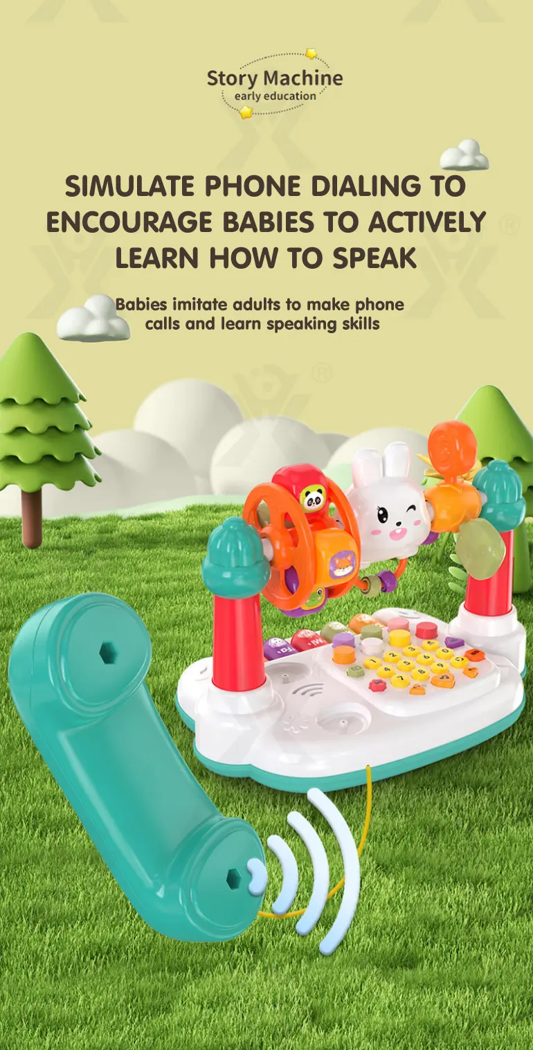 Cartoon Baby Interactive Music Light Keyboard Telephone Toy (TG4360881) — product detail panel 4