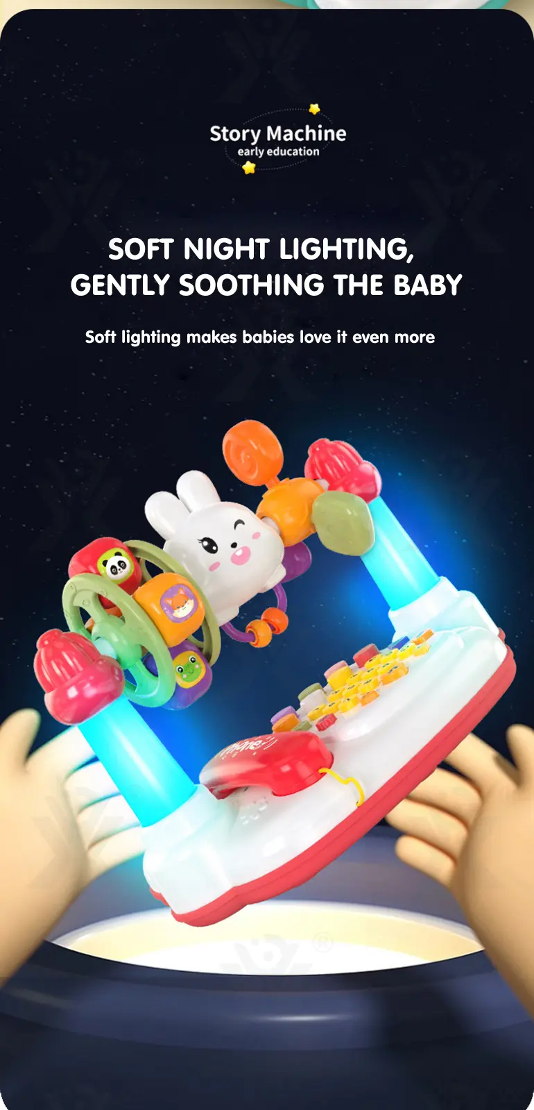 Cartoon Baby Interactive Music Light Keyboard Telephone Toy (TG4360881) — product detail panel 8