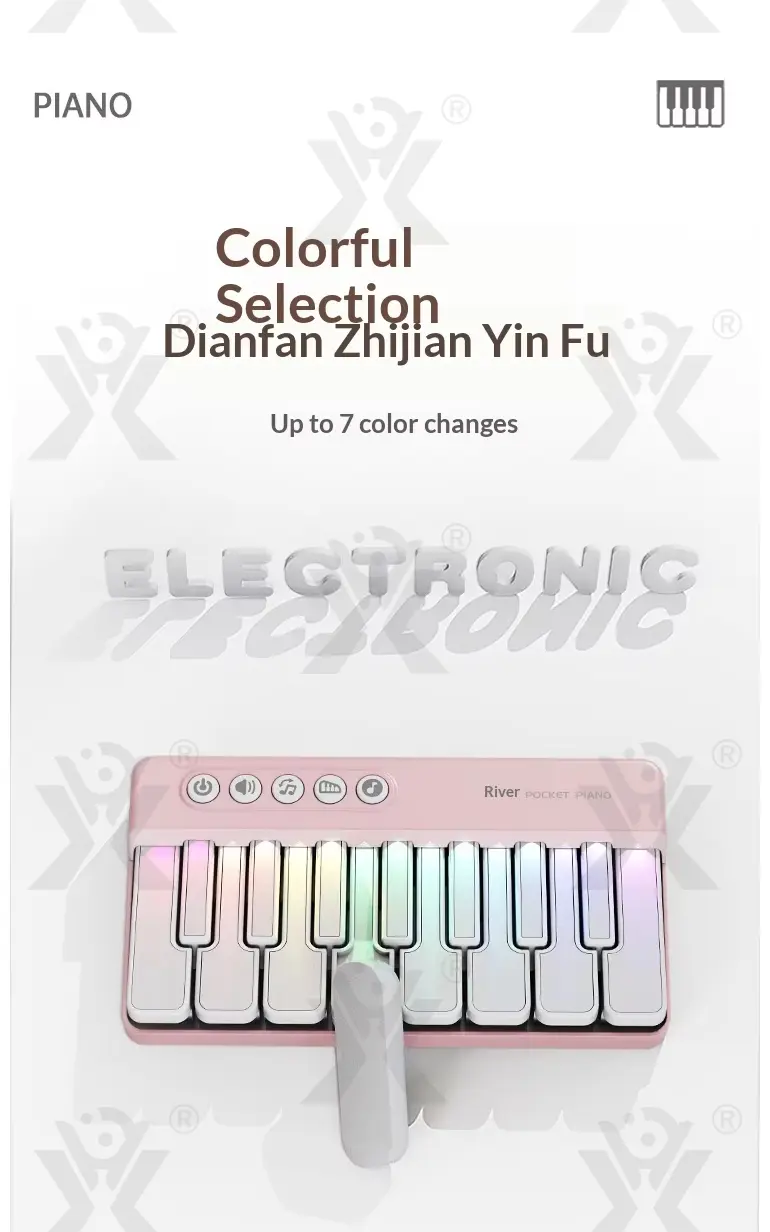 15 Key Kids Pocket Piano Toy LED Light Musical Instrument (TG4859850) — product detail panel 6