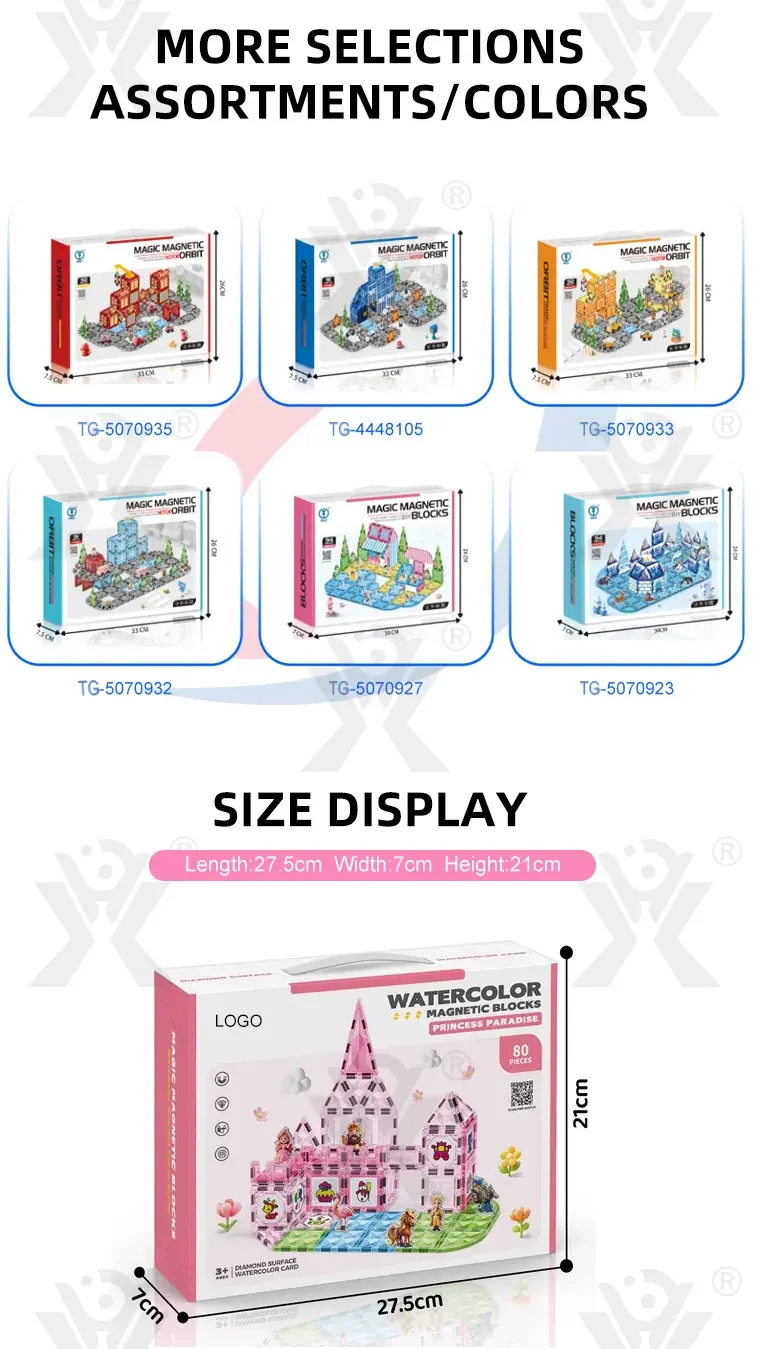 Pink Princess Castle Magnetic Tiles Building Blocks (TG5070918) — product detail panel 7
