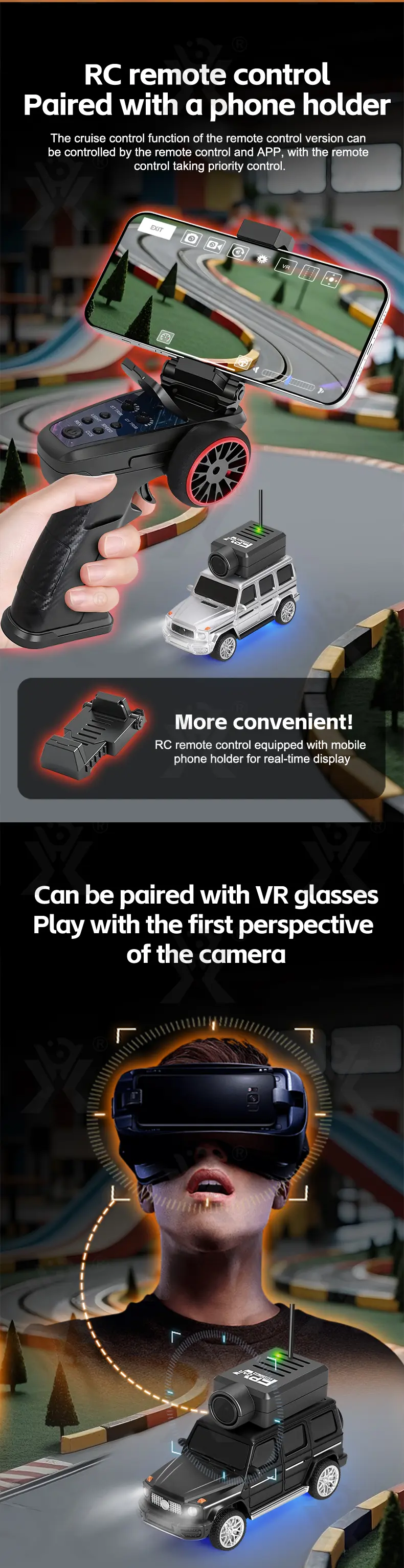 1:64 Scale RC Camera Car, 2.4G APP Control Desktop Car (TG5126614) — product detail panel 5