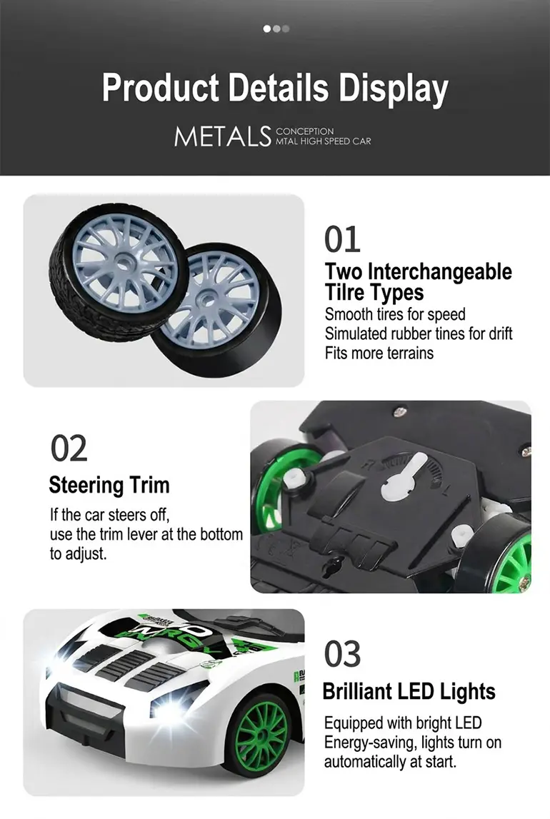 RC Drift Car, 1:24 Scale, 2.4GHz, 4WD (TG2167524) — product detail panel 10