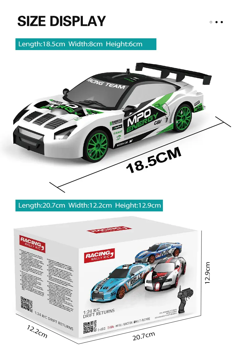 RC Drift Car, 1:24 Scale, 2.4GHz, 4WD (TG2167524) — product detail panel 12