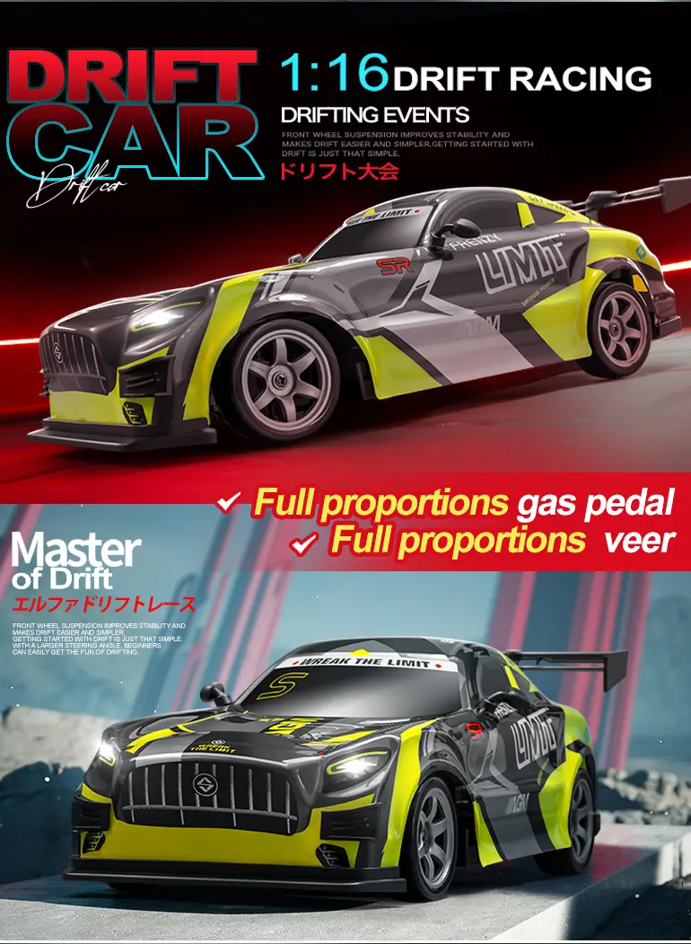 1:16 RC Drift Car, 4WD RC High-Speed Drift Car for Kids, with LED Lights (TG4497595) — product detail panel 2