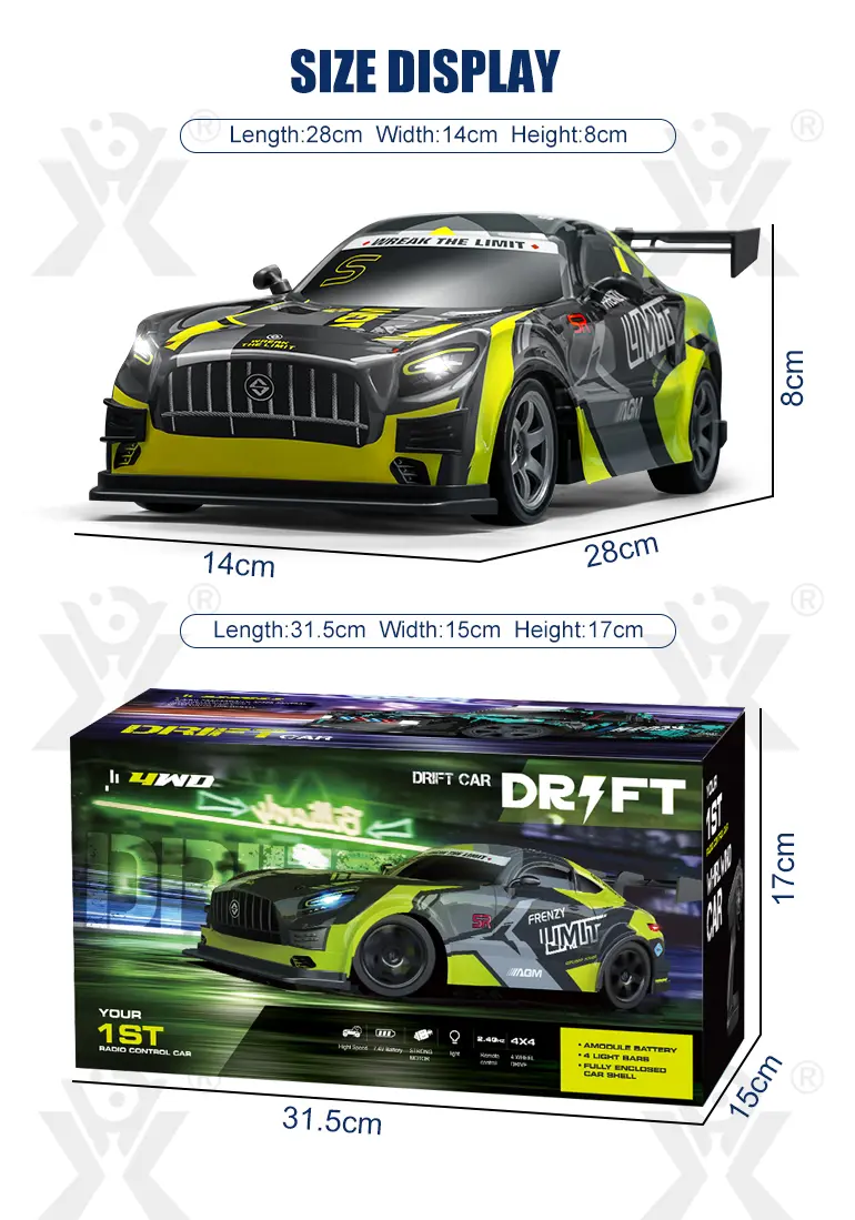 1:16 RC Drift Car, 4WD RC High-Speed Drift Car for Kids, with LED Lights (TG4497595) — product detail panel 8