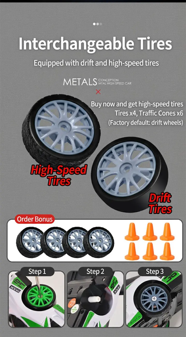 RC Drift Car, 1:24 Scale, 2.4GHz, 4WD (TG2167524) — product detail panel 9