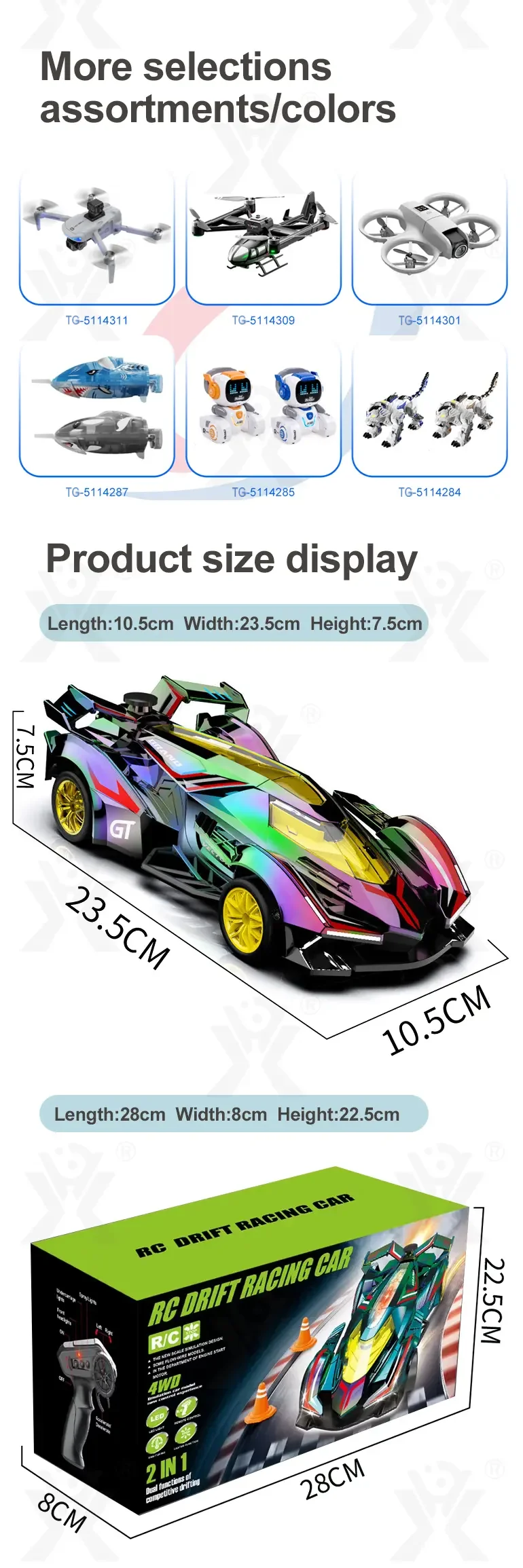 RC Drifting Racing Car 4WD (TG5114239) — product detail panel 12