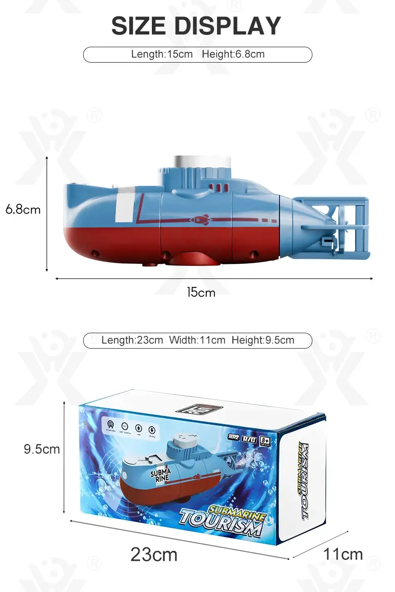 RC Submarine Toy Remote Control Boat, Underwater Diving Waterproof RC Toy Submarine (TG4850551) — product detail panel 9