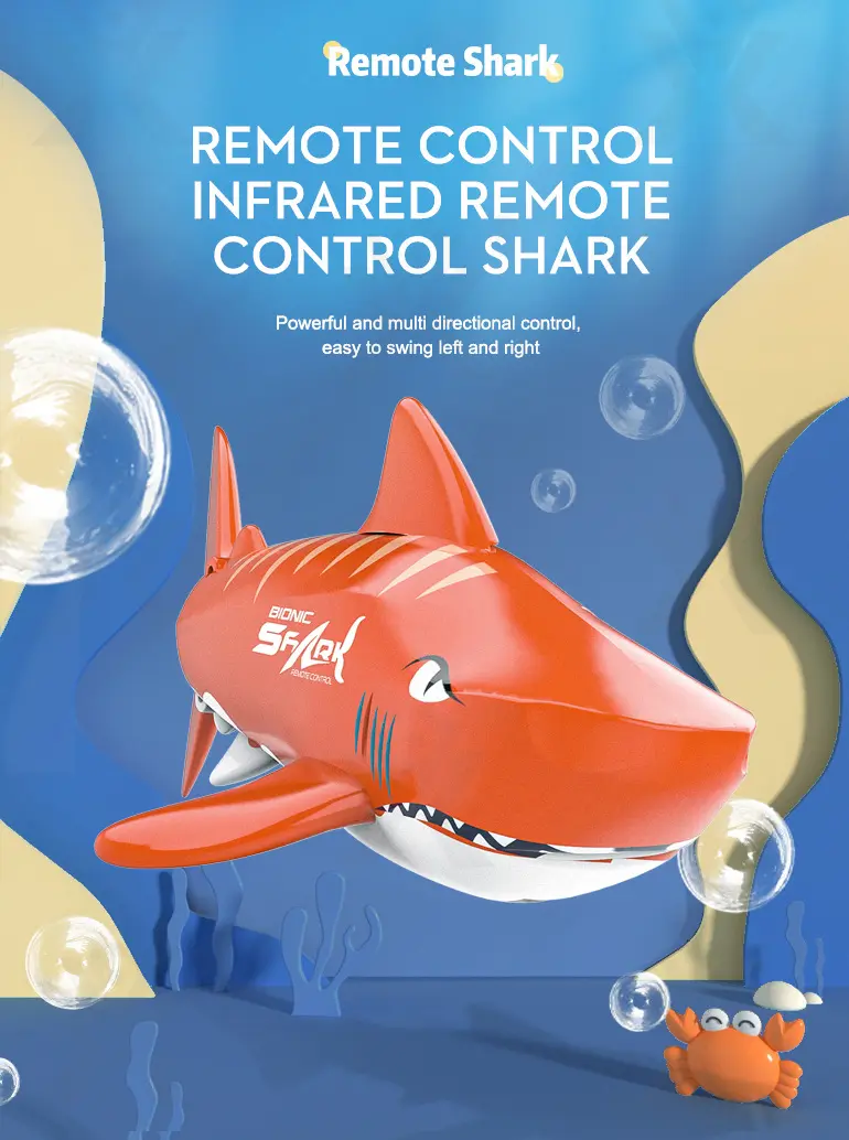 Electric Waterproof Remote Control Shark, Infrared-Controlled Water Toy- RC Shark Toy (TG4850556) — product detail panel 4