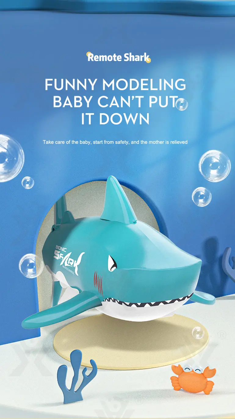 Electric Waterproof Remote Control Shark, Infrared-Controlled Water Toy- RC Shark Toy (TG4850556) — product detail panel 8