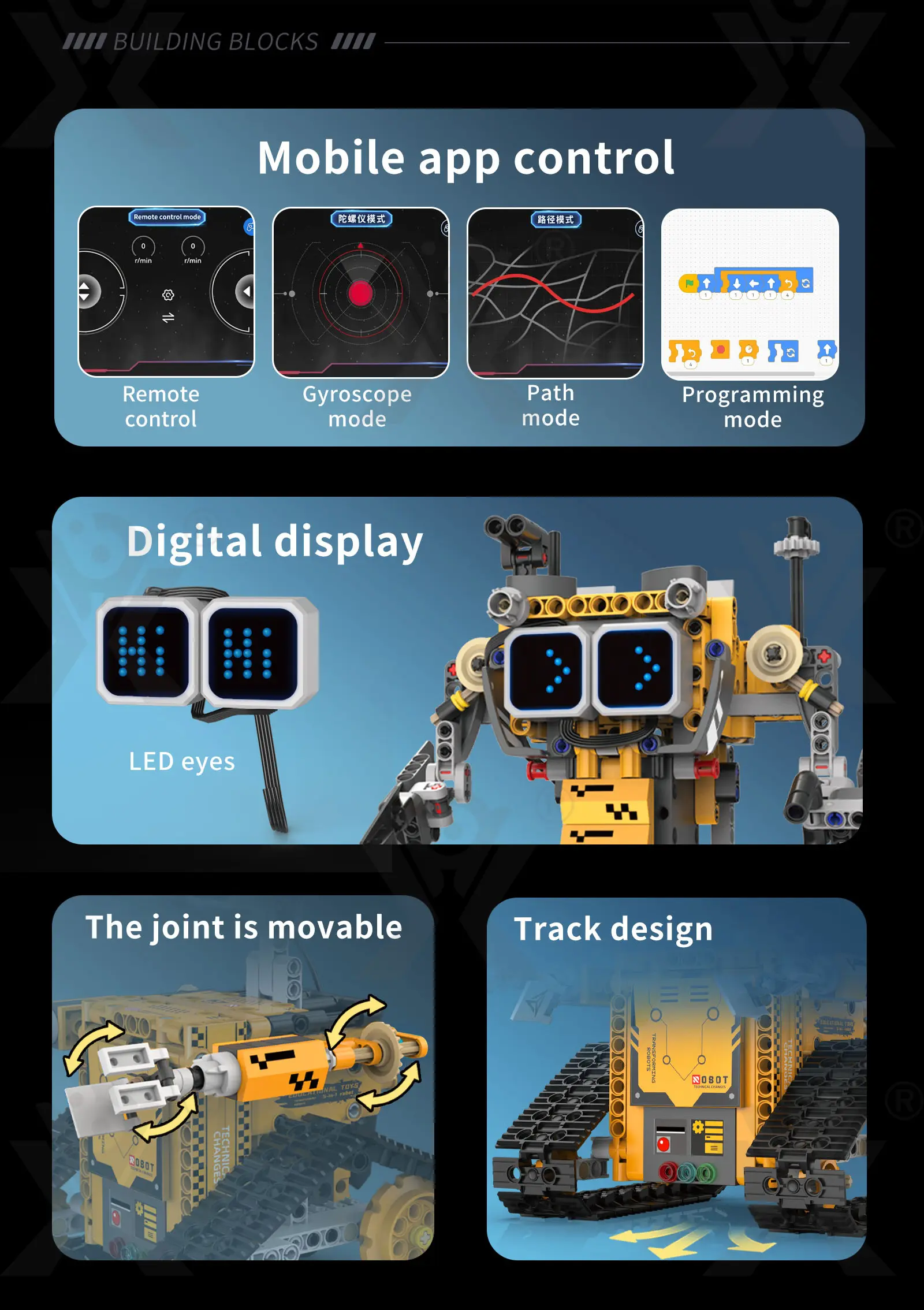 STEM Robot Building Kit, 5-in-1 Robot, Programmable, Remote & App Control (TG5063053) — product detail panel 3