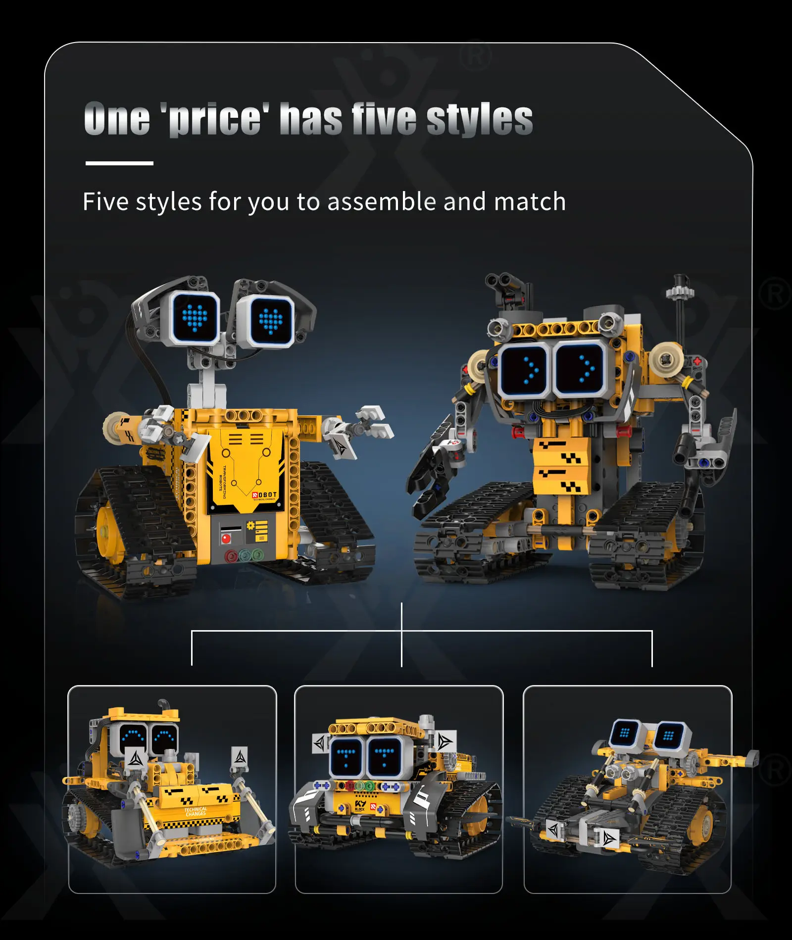 STEM Robot Building Kit, 5-in-1 Robot, Programmable, Remote & App Control (TG5063053) — product detail panel 4