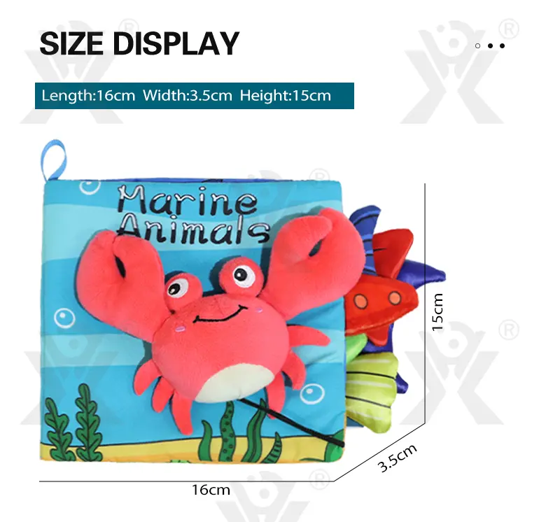 Animal Soft Books with Crinkle Tails, Early Education Toy Supplies (TG4498617) — product detail panel 10
