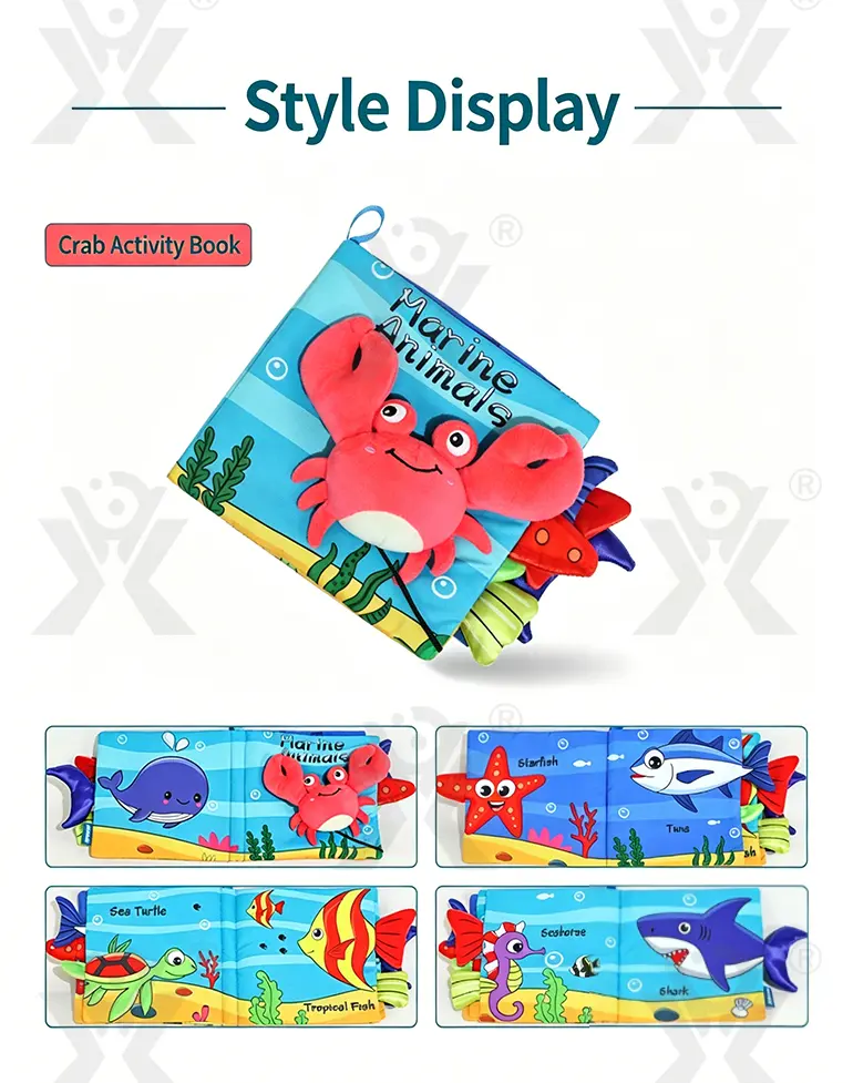 Animal Soft Books with Crinkle Tails, Early Education Toy Supplies (TG4498617) — product detail panel 2