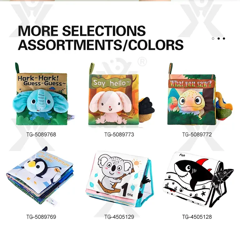 Animal Soft Books with Crinkle Tails, Early Education Toy Supplies (TG4498617) — product detail panel 9