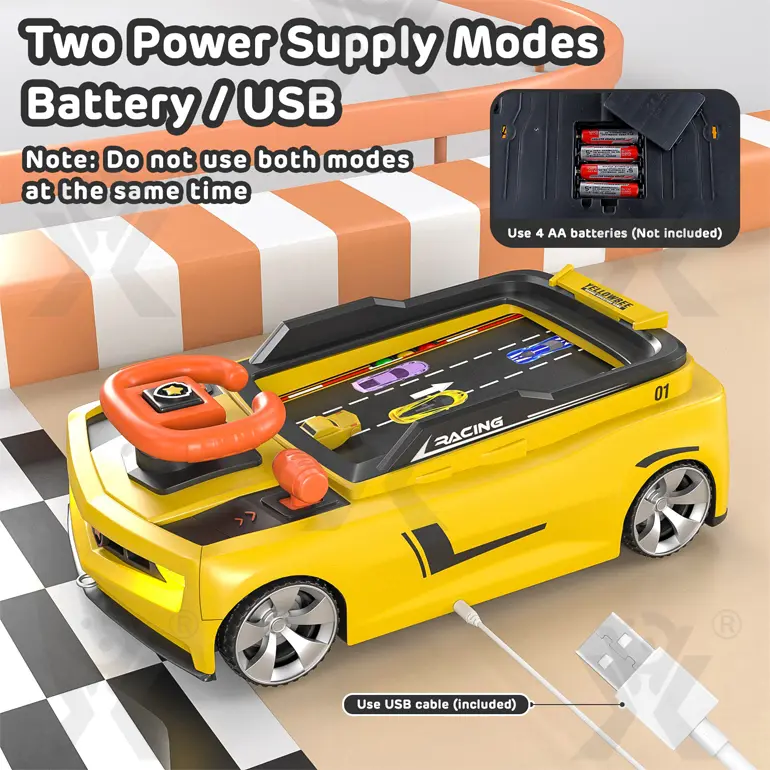 Racing Adventure Game Steering Wheel Toy with Music and Light (TG4487495) — product detail panel 2