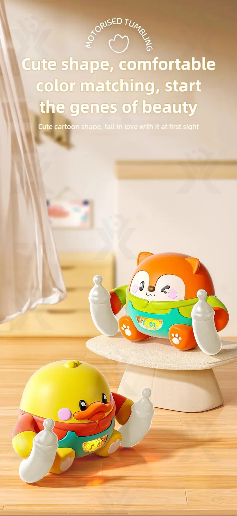 Tumbling Pet Crawling Toy with Lights, Music & Voice Sensor (TG4857724) — product detail panel 6